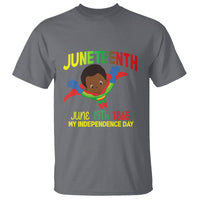 Happy Juneteenth Is My Independence Day T Shirt Super Hero Black Boy - Wonder Print Shop