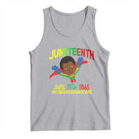 Juneteenth Is My Independence Day Tank Top Super Hero Black Boy