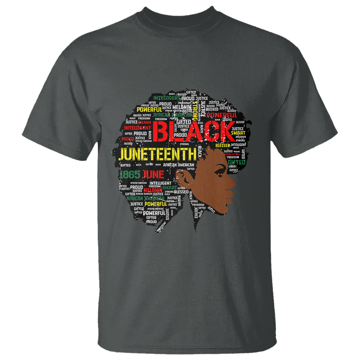 Black Heritage T Shirt For Melanin Black Women Natural Hair Afro Word Art - Wonder Print Shop