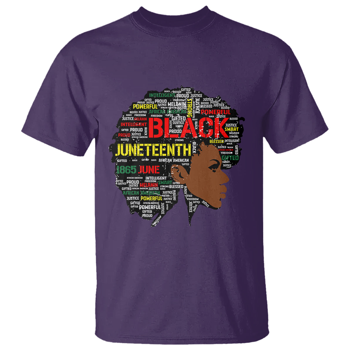 Black Heritage T Shirt For Melanin Black Women Natural Hair Afro Word Art - Wonder Print Shop