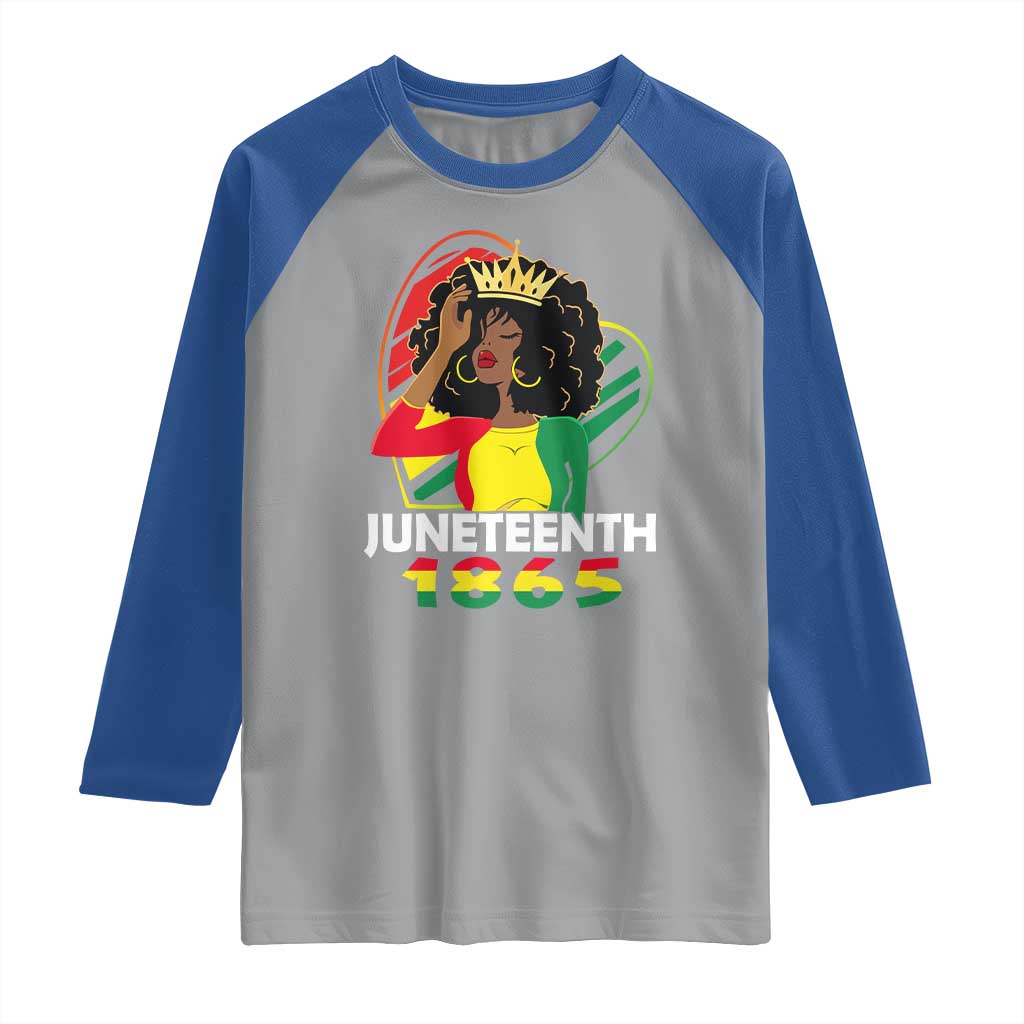 Queen Afro Raglan Shirt Juneteenth 1865
