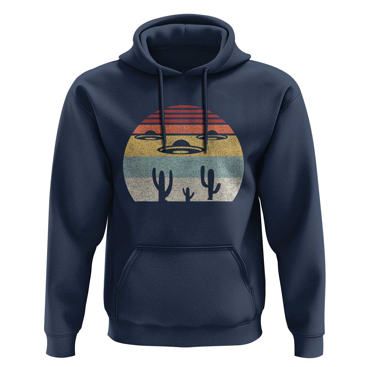 Vintage Retro UFO Alien Desert Hoodie - Wonder Print Shop