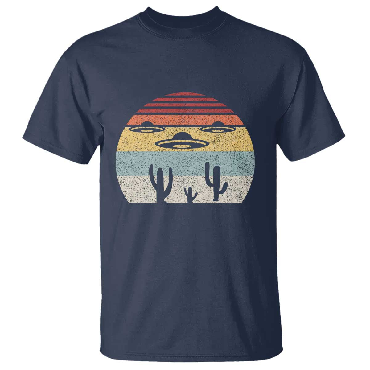 Vintage Retro UFO Alien Desert T Shirt - Wonder Print Shop