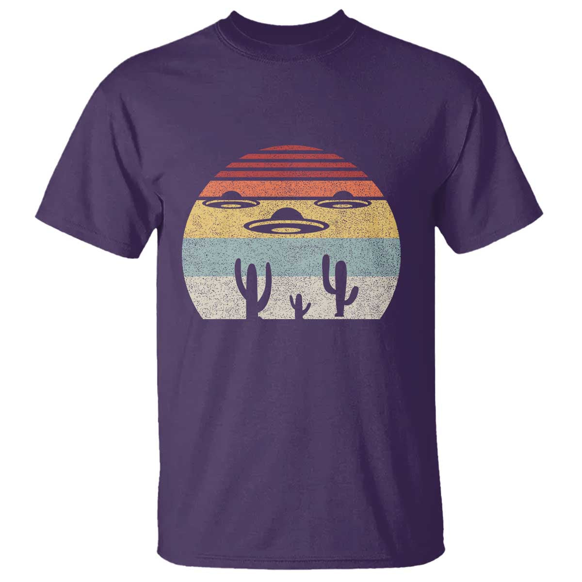Vintage Retro UFO Alien Desert T Shirt - Wonder Print Shop