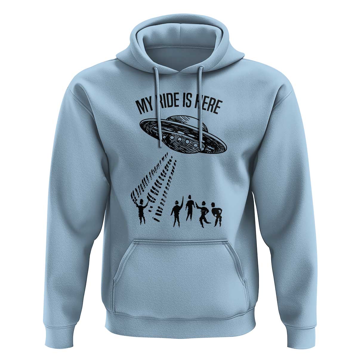 My Ride  Alien Flying Saucer UFO Abduction Hoodie - Wonder Print Shop
