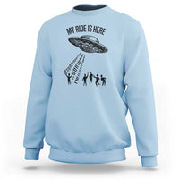 My Ride  Alien Flying Saucer UFO Abduction Sweatshirt - Wonder Print Shop