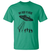My Ride  Alien Flying Saucer UFO Abduction T Shirt - Wonder Print Shop