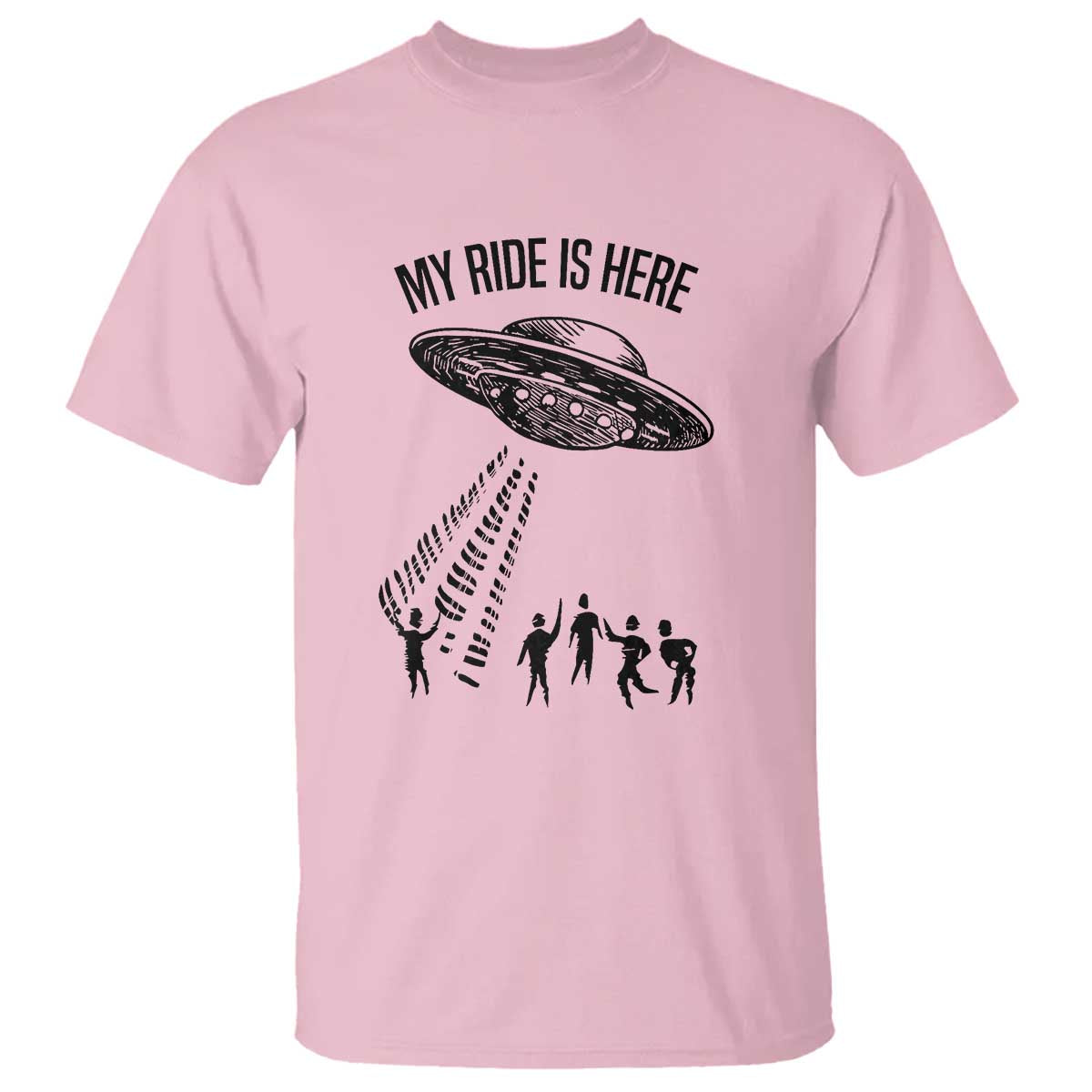 My Ride  Alien Flying Saucer UFO Abduction T Shirt - Wonder Print Shop