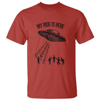 My Ride  Alien Flying Saucer UFO Abduction T Shirt - Wonder Print Shop