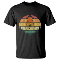Retro Vintage Bigfoot UFO Abduction Funny Sasquatch Aliens T Shirt - Wonder Print Shop