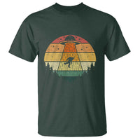 Retro Vintage Bigfoot UFO Abduction Funny Sasquatch Aliens T Shirt - Wonder Print Shop