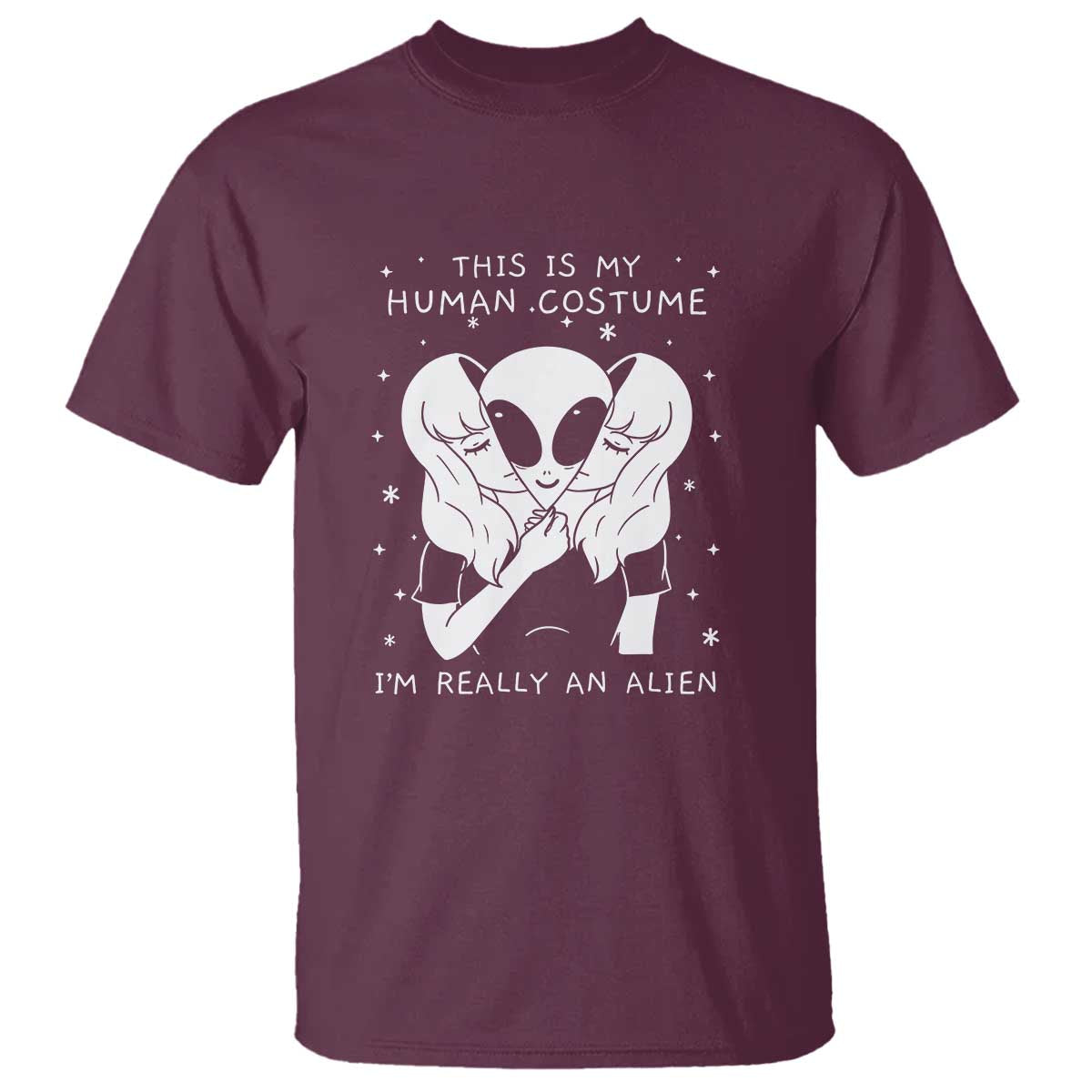 This Is My Human Costume I'm Really An Alien UFO T Shirt - Wonder Print Shop