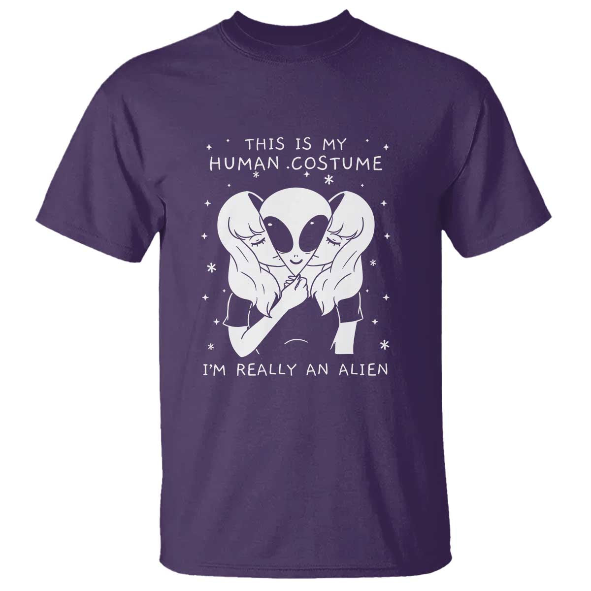 This Is My Human Costume I'm Really An Alien UFO T Shirt - Wonder Print Shop
