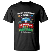 Mens Coolest Grandpa Father's Day Outer Space UFO Spaceship Alien T Shirt - Wonder Print Shop