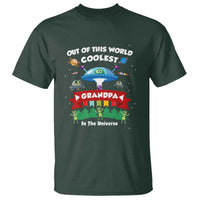 Mens Coolest Grandpa Father's Day Outer Space UFO Spaceship Alien T Shirt - Wonder Print Shop