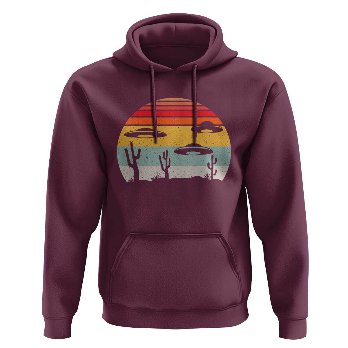Vintage UFO Lover Alien Desert Retro Hoodie - Wonder Print Shop