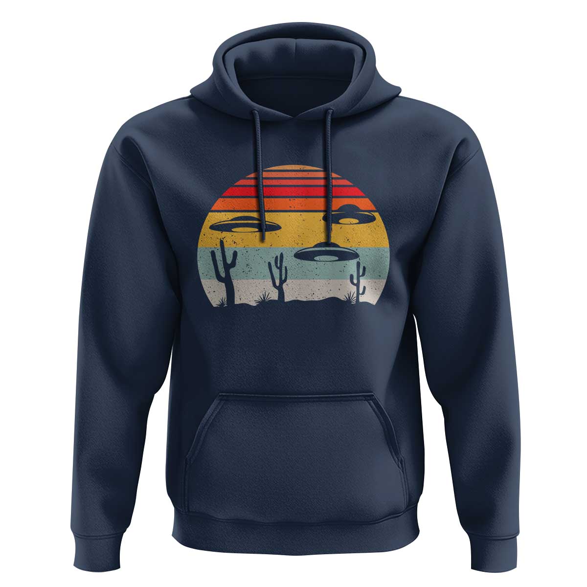 Vintage UFO Lover Alien Desert Retro Hoodie - Wonder Print Shop