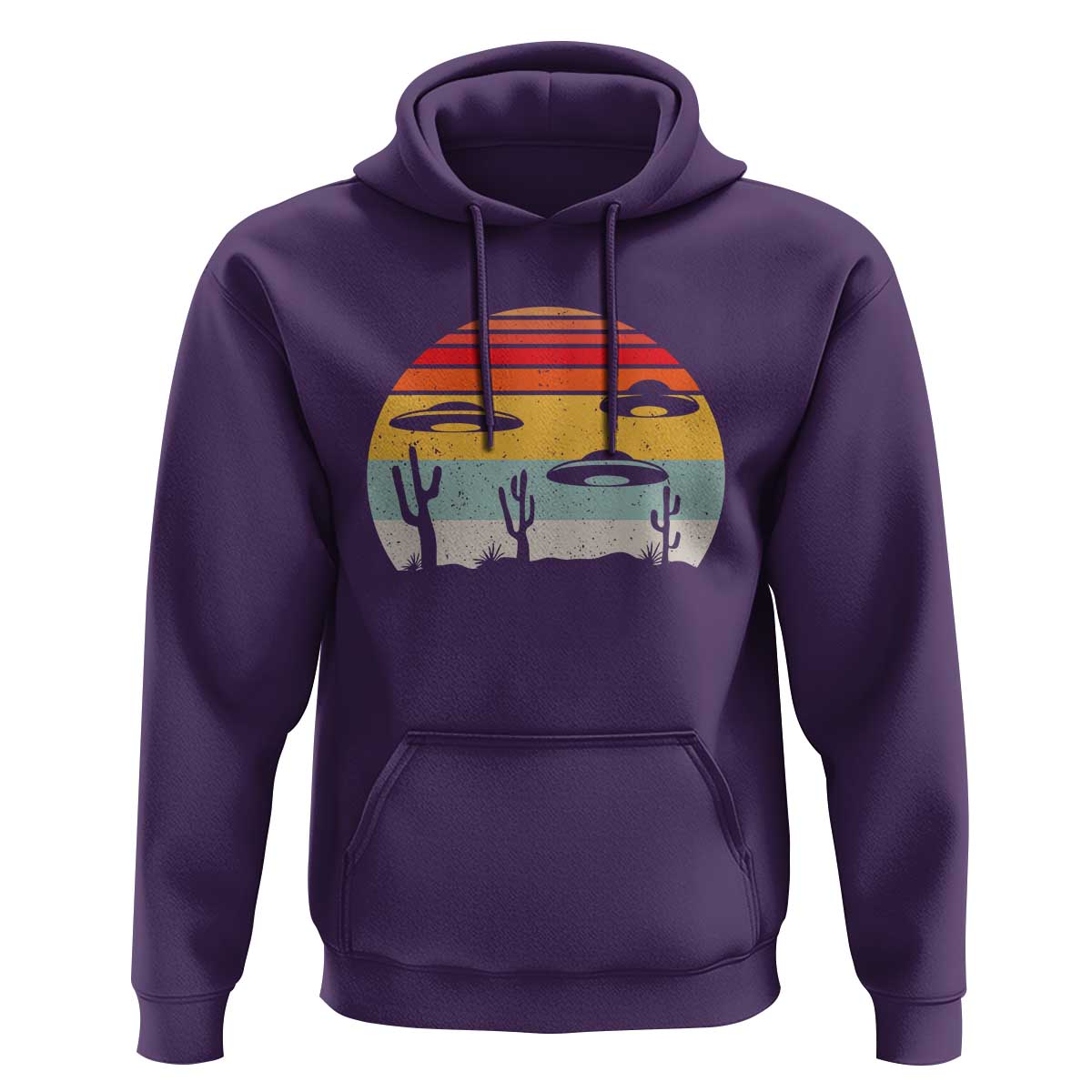 Vintage UFO Lover Alien Desert Retro Hoodie - Wonder Print Shop