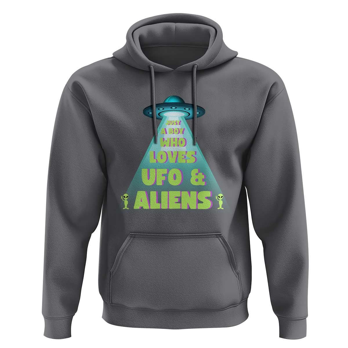 Just A Boy Who Loves UFO & Aliens Funny World UFO Day Hoodie - Wonder Print Shop