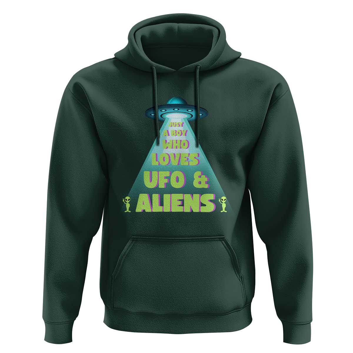 Just A Boy Who Loves UFO & Aliens Funny World UFO Day Hoodie - Wonder Print Shop
