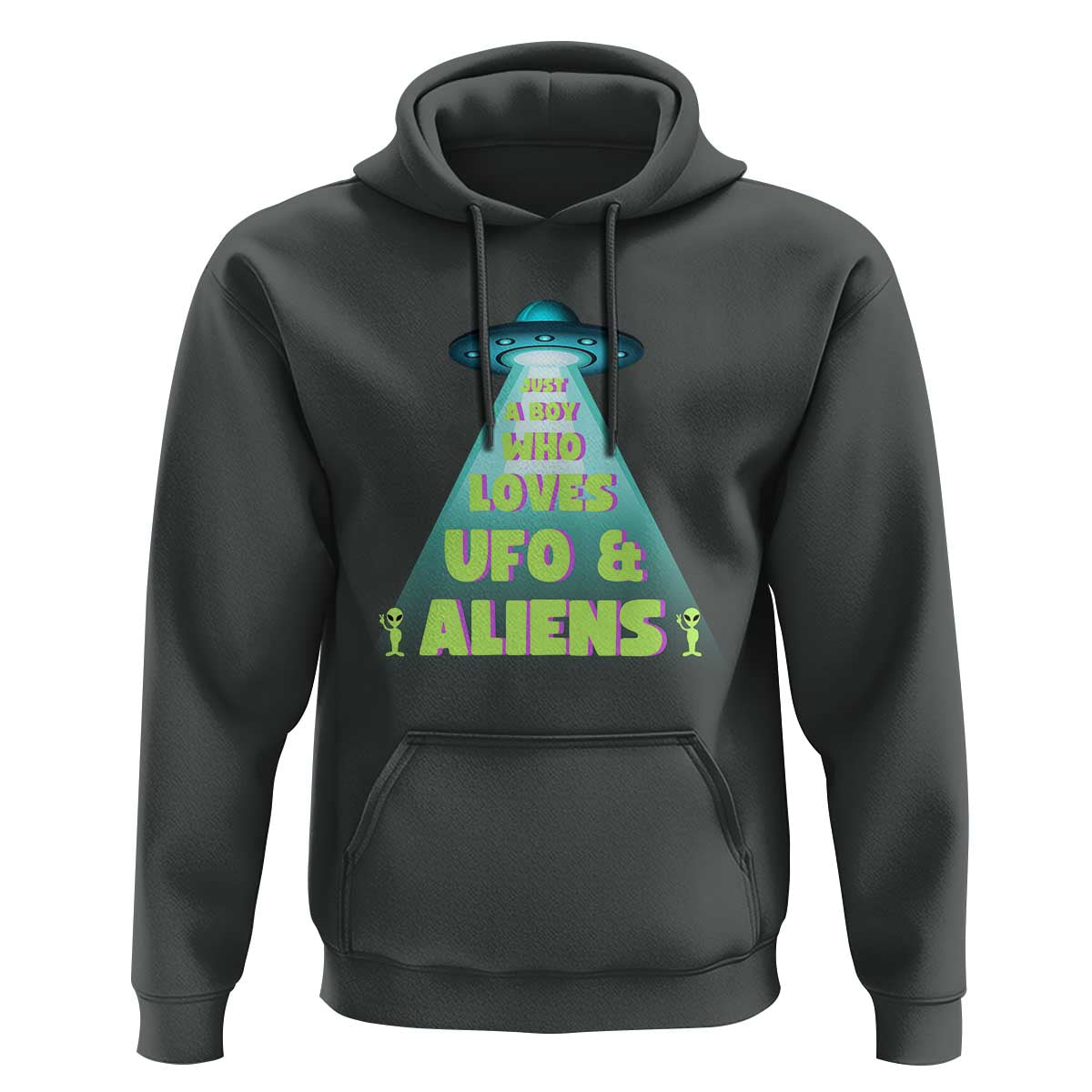 Just A Boy Who Loves UFO & Aliens Funny World UFO Day Hoodie - Wonder Print Shop