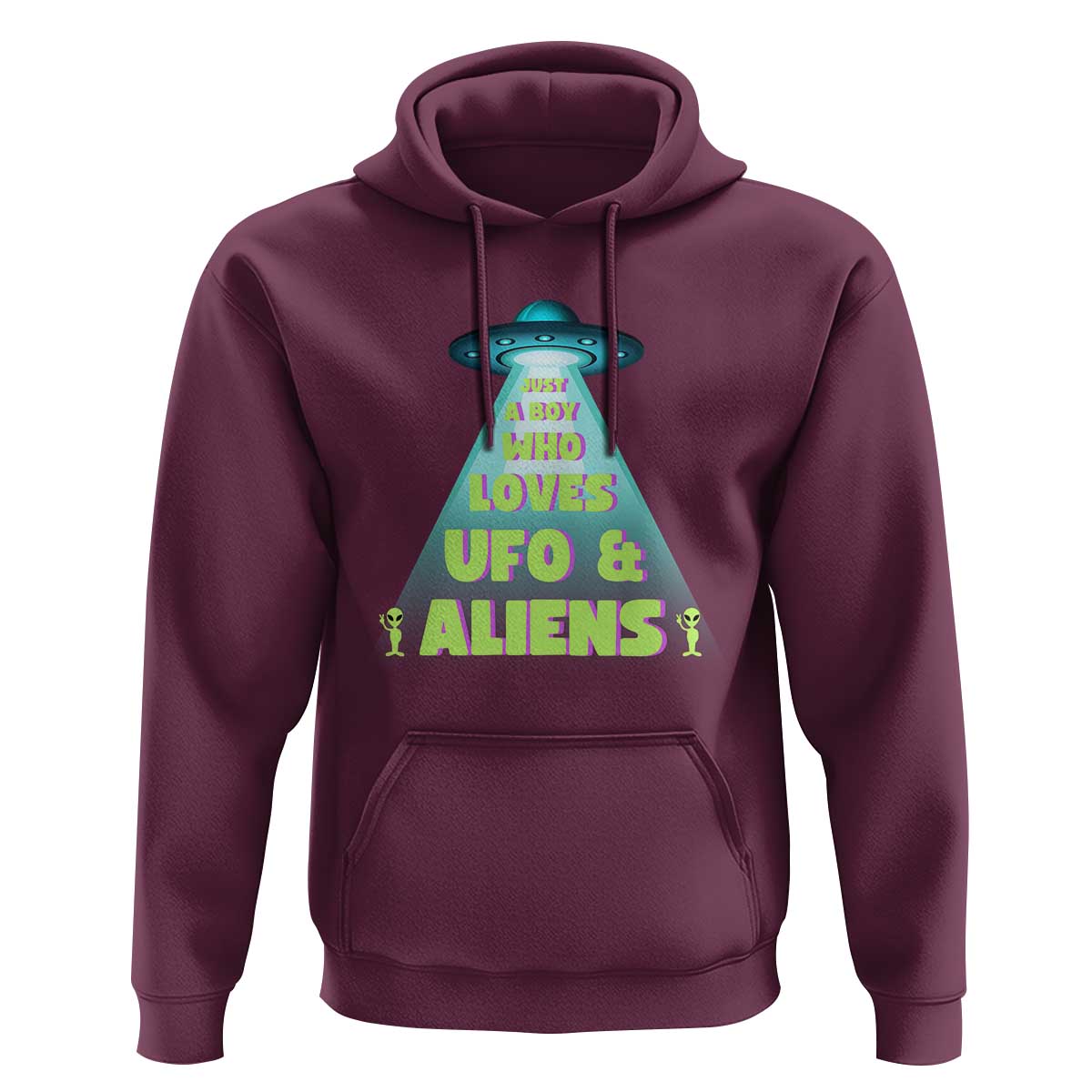 Just A Boy Who Loves UFO & Aliens Funny World UFO Day Hoodie - Wonder Print Shop