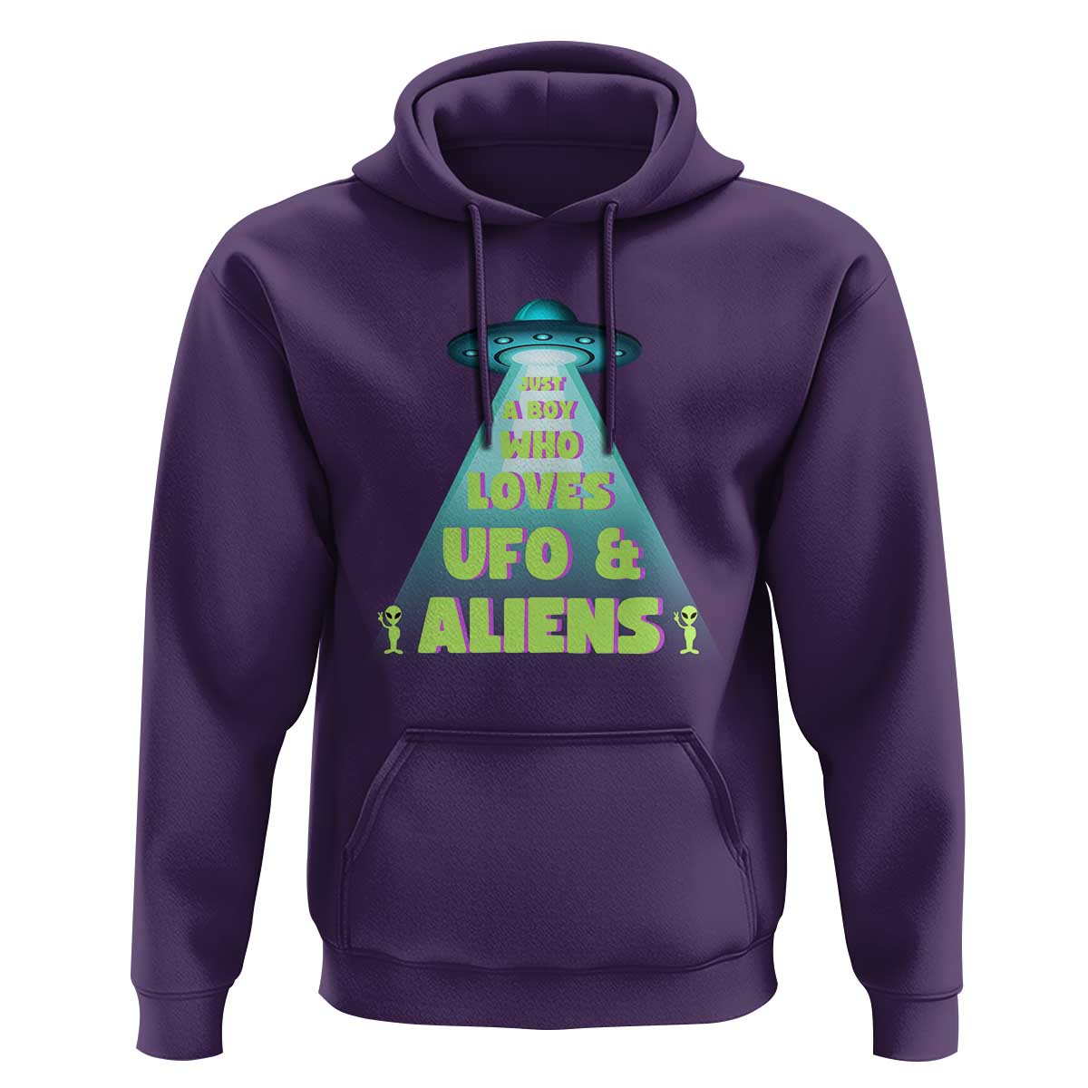Just A Boy Who Loves UFO & Aliens Funny World UFO Day Hoodie - Wonder Print Shop