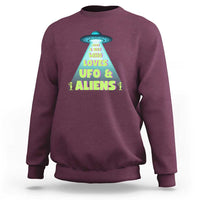 Just A Boy Who Loves UFO & Aliens Funny World UFO Day Sweatshirt - Wonder Print Shop