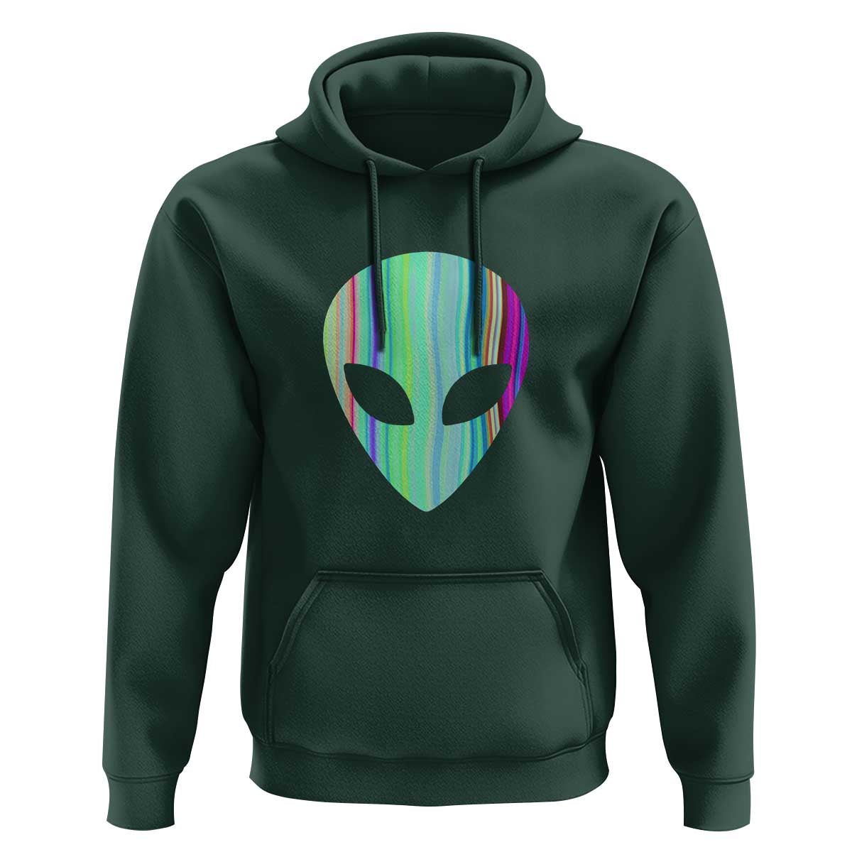 Alien Head Holographic Cute UFO Hoodie - Wonder Print Shop