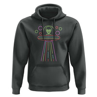 Neon Lights UFO Abduction Extraterrestrial Alien Believer Hoodie - Wonder Print Shop