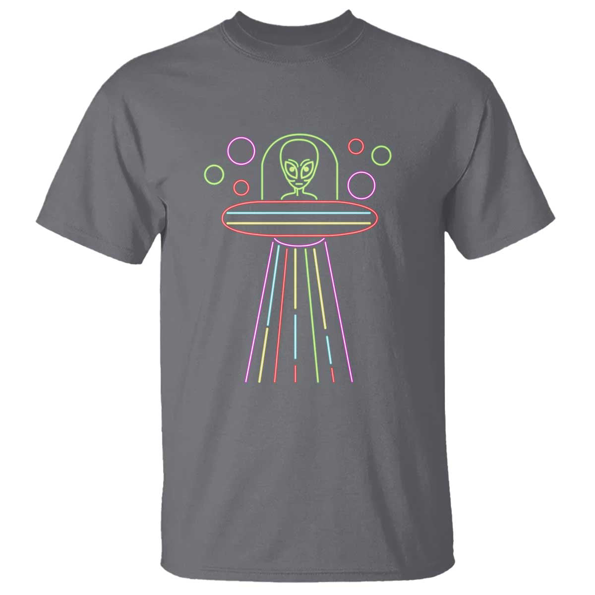 Neon Lights UFO Abduction Extraterrestrial Alien Believer T Shirt - Wonder Print Shop