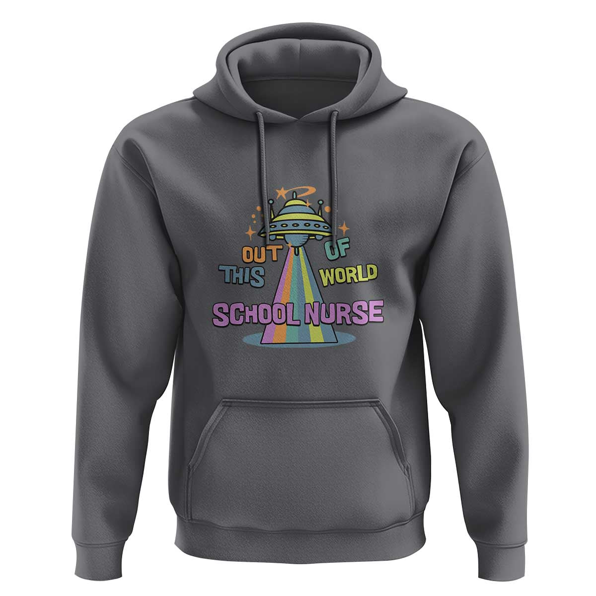 Retro School Nurse Is Out Of This World RN Space UFO Hoodie - Wonder Print Shop