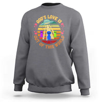 Vintage God's Love Is Out Of This World, World UFO Day Sweatshirt - Wonder Print Shop