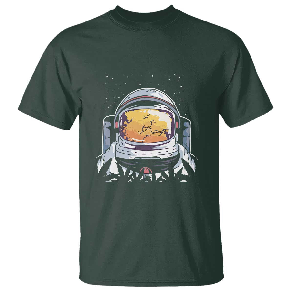 ASTRONAUT ALIEN UFO T Shirt Smoking Weed Cannabis Smokers - Wonder Print Shop