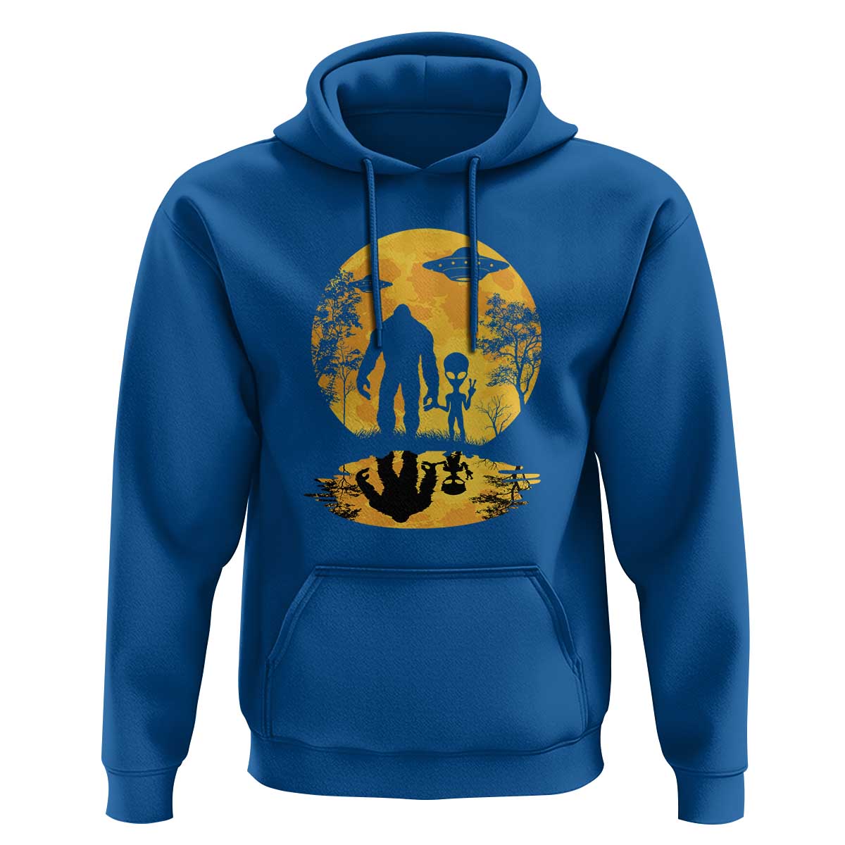 Alien Bigfoot Moon Sasquatch UFO Extraterrestrial Hoodie - Wonder Print Shop
