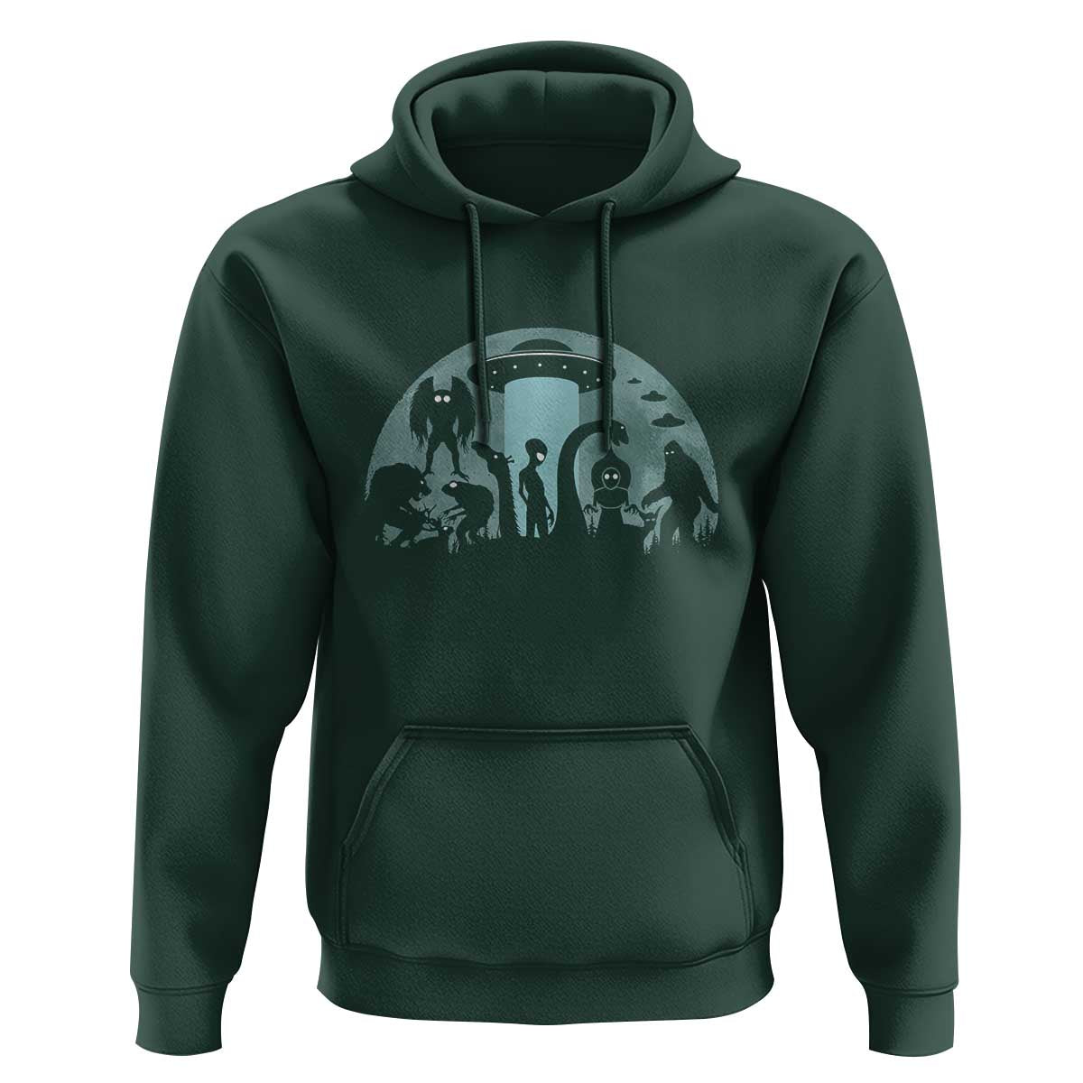 Bigfoot Ufo Loch Ness Monster Mothman And Aliens! Cryptid Hoodie - Wonder Print Shop