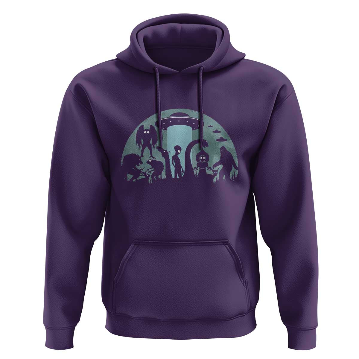Bigfoot Ufo Loch Ness Monster Mothman And Aliens! Cryptid Hoodie - Wonder Print Shop