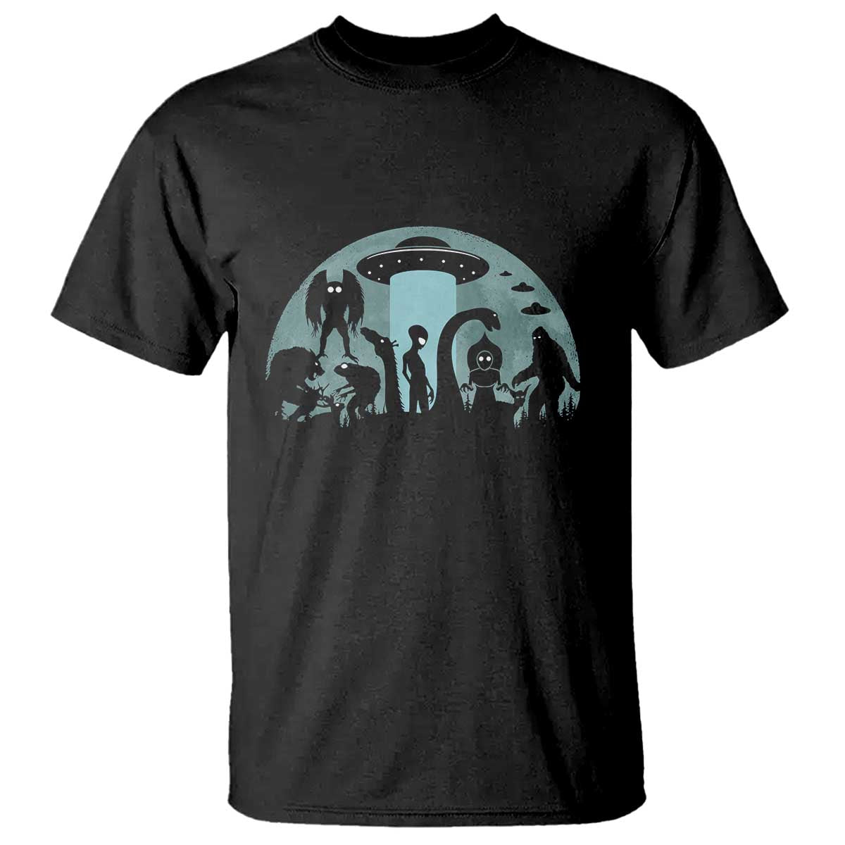 Bigfoot Ufo Loch Ness Monster Mothman And Aliens! Cryptid T Shirt - Wonder Print Shop