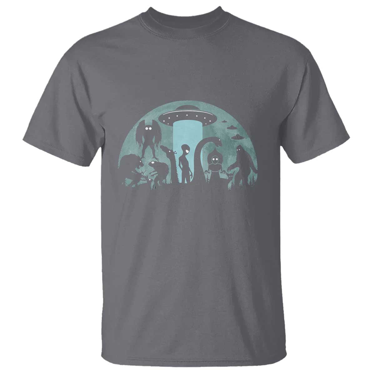 Bigfoot Ufo Loch Ness Monster Mothman And Aliens! Cryptid T Shirt - Wonder Print Shop