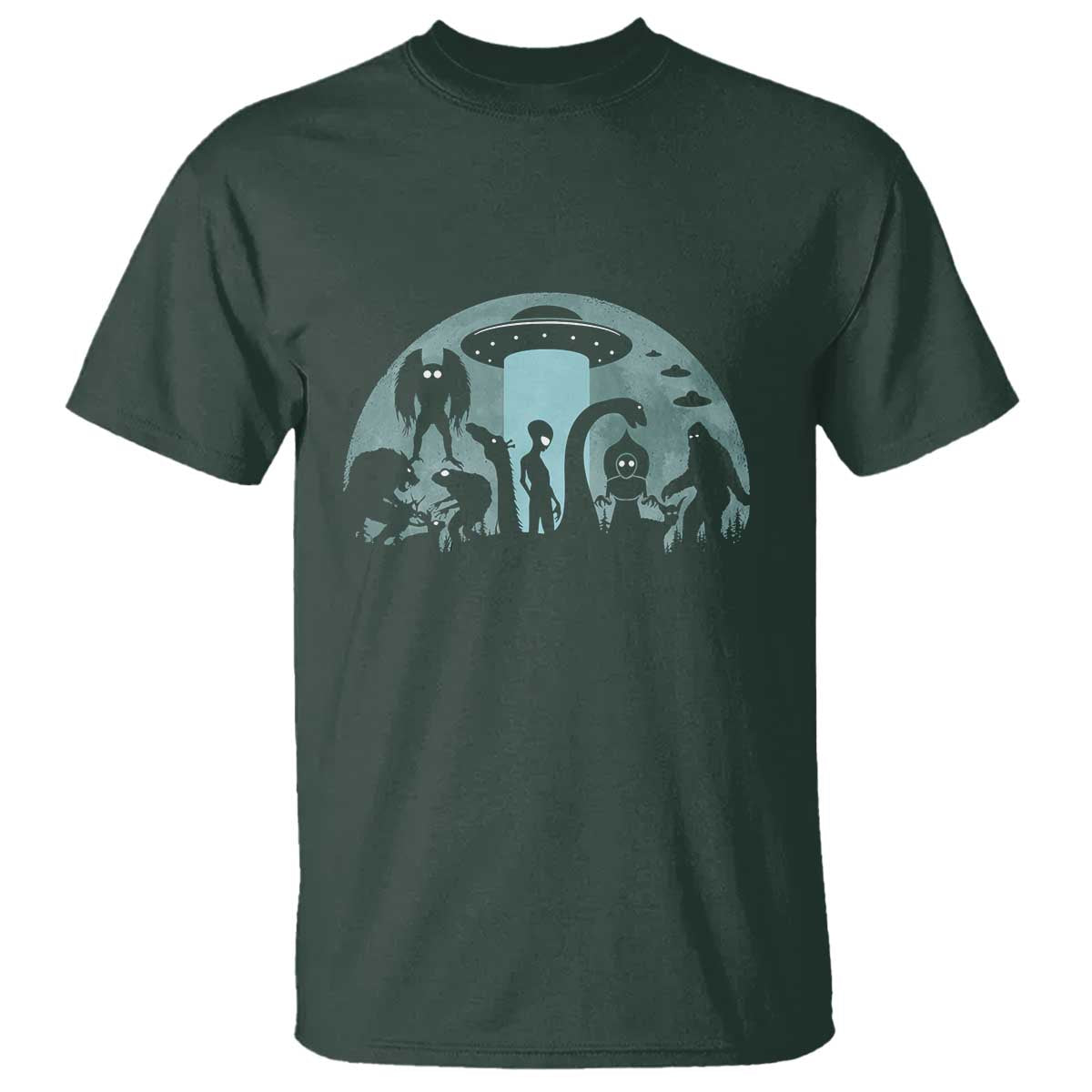 Bigfoot Ufo Loch Ness Monster Mothman And Aliens! Cryptid T Shirt - Wonder Print Shop