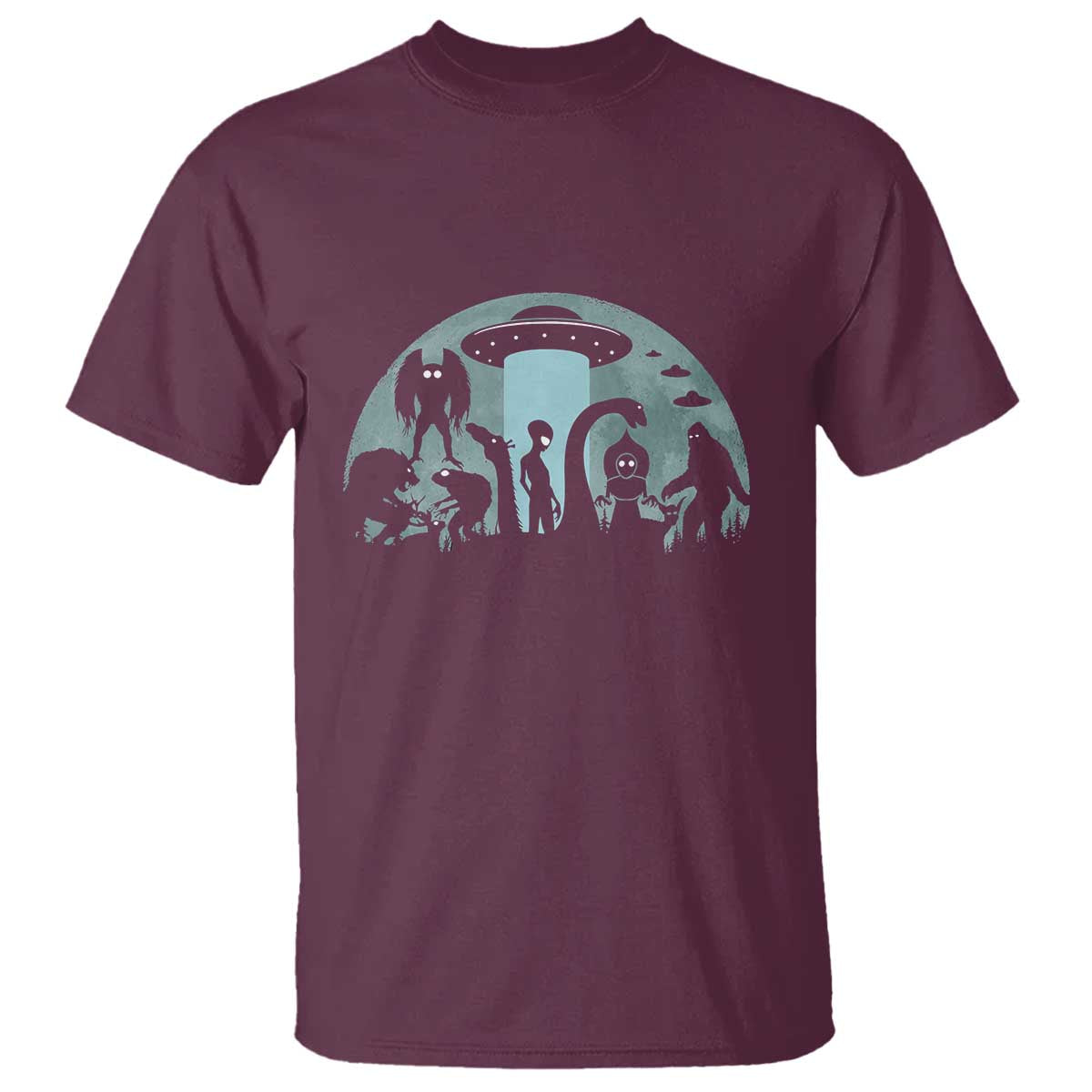 Bigfoot Ufo Loch Ness Monster Mothman And Aliens! Cryptid T Shirt - Wonder Print Shop