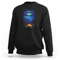 UFO Aliens Flying Saucer - Van Gogh Style - Starry Night Sweatshirt - Wonder Print Shop