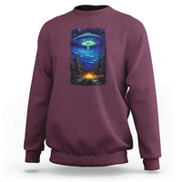 UFO Aliens Flying Saucer - Van Gogh Style - Starry Night Sweatshirt - Wonder Print Shop