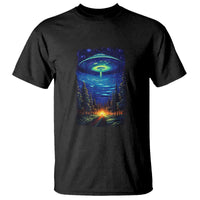UFO Aliens Flying Saucer - Van Gogh Style - Starry Night T Shirt - Wonder Print Shop