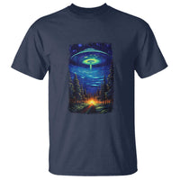 UFO Aliens Flying Saucer - Van Gogh Style - Starry Night T Shirt - Wonder Print Shop