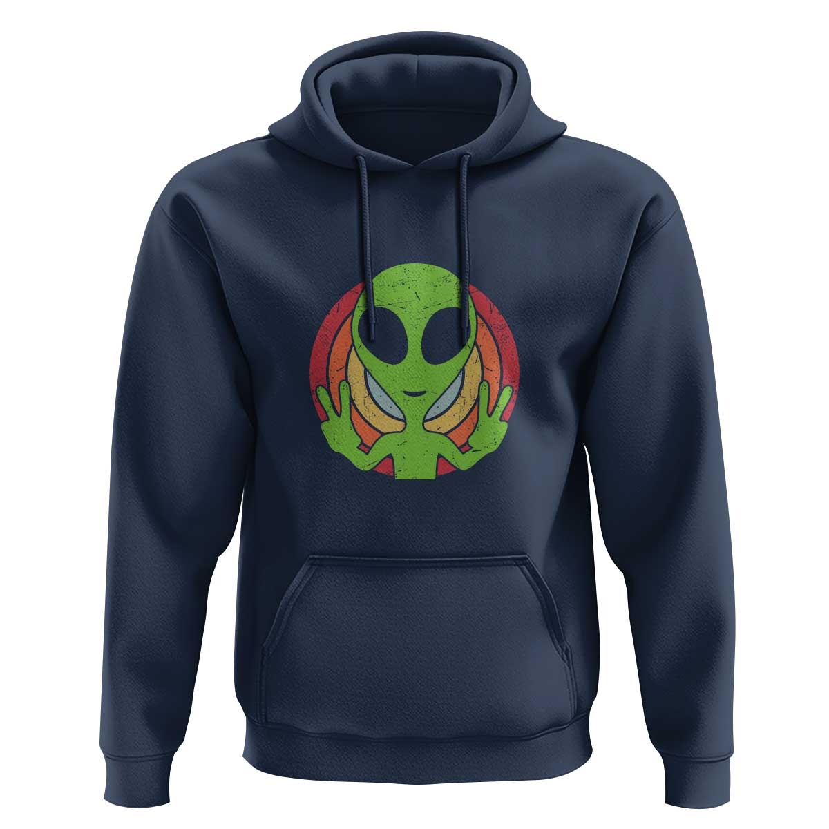Funny Retro 80's Style Vintage UFO Lover Alien Space Hoodie - Wonder Print Shop