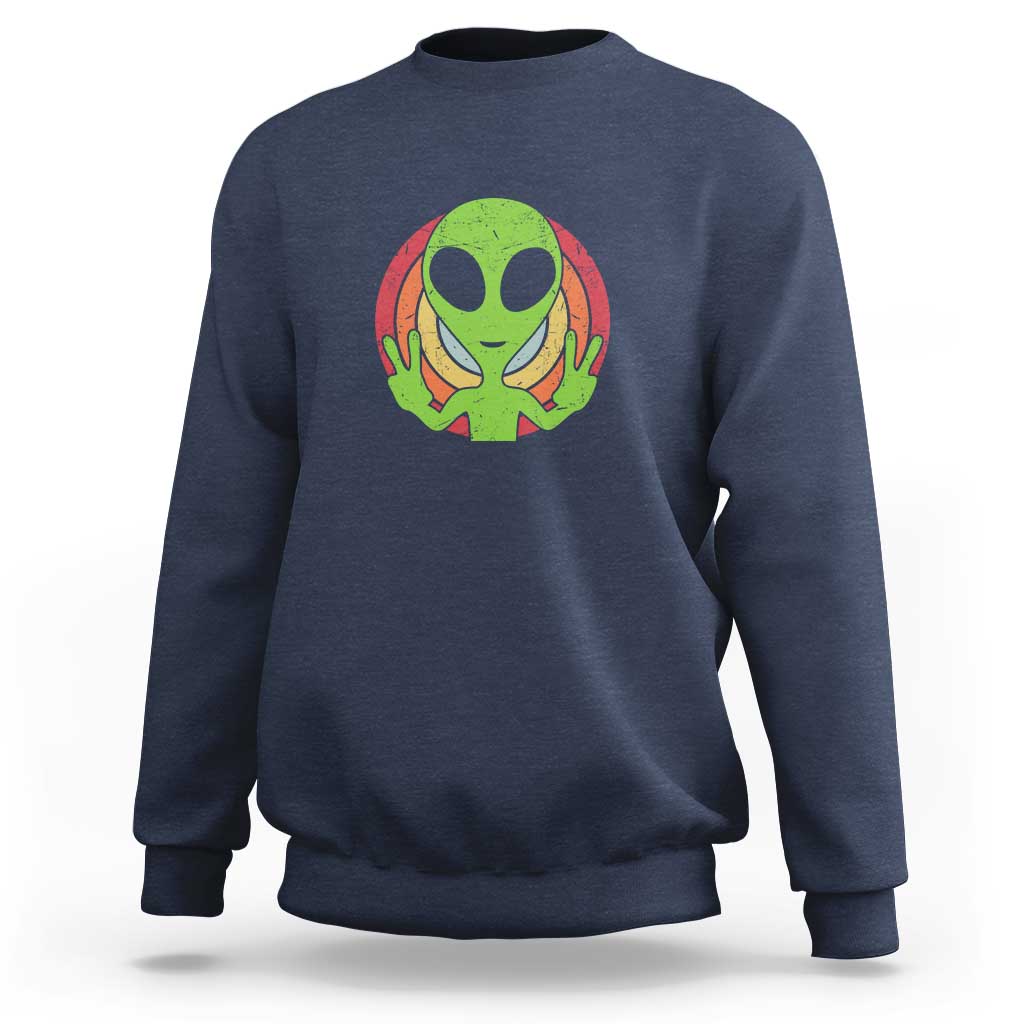 Funny Retro 80's Style Vintage UFO Lover Alien Space Sweatshirt - Wonder Print Shop