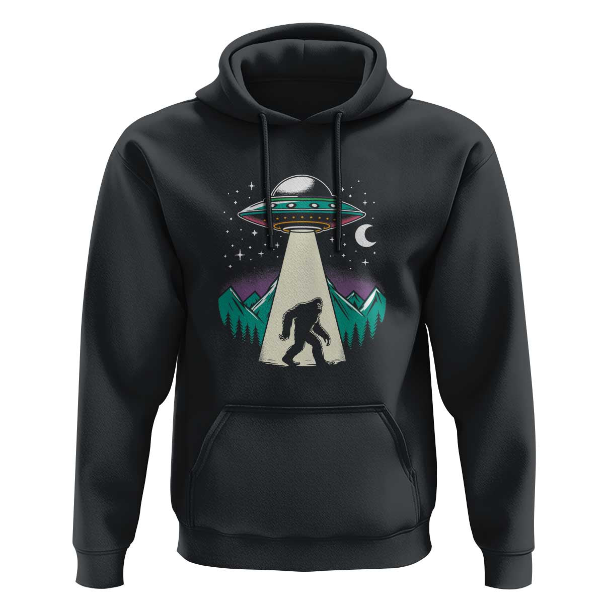 UFO Bigfoot Alien Abduction Hoodie - Wonder Print Shop
