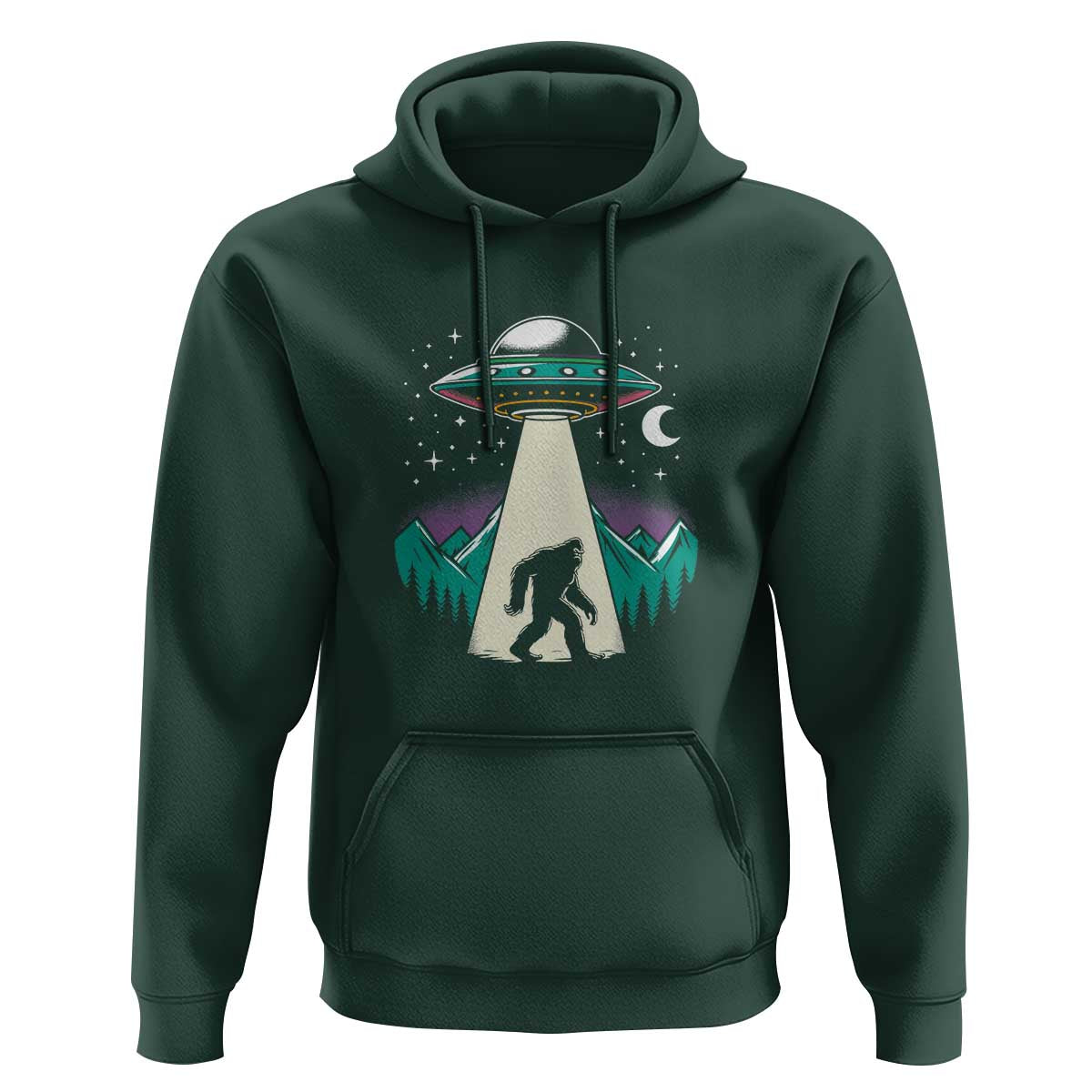 UFO Bigfoot Alien Abduction Hoodie - Wonder Print Shop