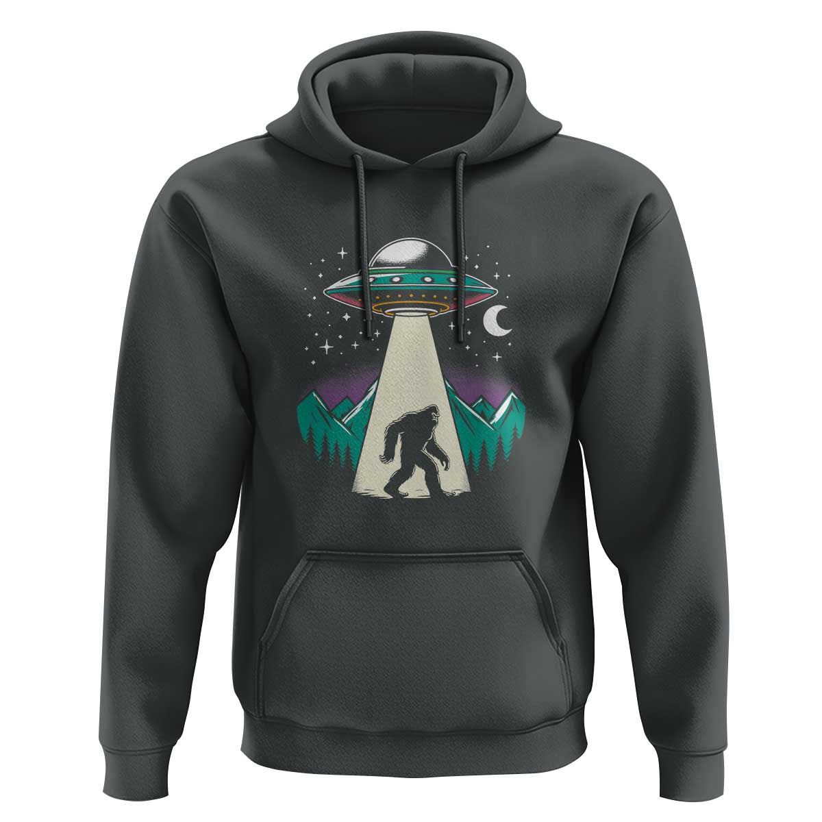 UFO Bigfoot Alien Abduction Hoodie - Wonder Print Shop